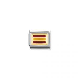 NOMINATION COMPOSABLE Classic EUROPE FLAG in stainless steel with enamel and 18k gold SPAIN