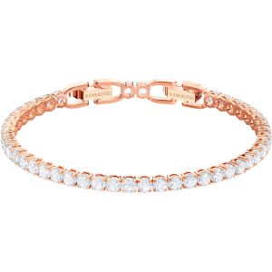 Swarovski Tennis Bracelet, White, Rose Gold Plating 5464948