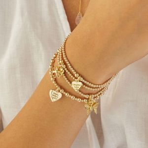 Annie Haak Santeenie Gold Charm Bracelet - Laughter Love Life