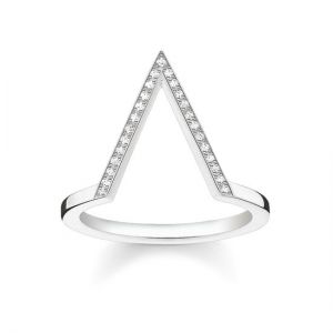 Thomas Sabo Silver and Diamond Triangle Ring