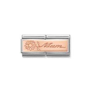 Nomination Classic Double Link Mum Charm - Rose Gold - 430710/18