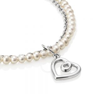 Jersey Pearl Kimberly Selwood Silver and Pearl Bracelet