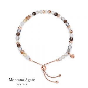 Jersey Pearl Sky Bracelet - Scatter Style in Montana Agate