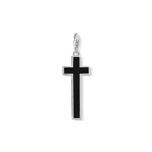 Thomas Sabo Charm Pendant - Black Onyx Cross