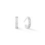 Coeur De Lion Stainless Steel Hoop Earrings with Crystals