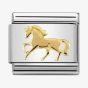 Nomination  Classic Gold Galloping Horse Charm 030149_26