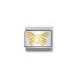 Nomination Classic 18k Gold Sunray Bezel Charm - Butterfly 030149_45