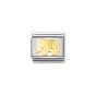 Nomination Classic 18k Gold Sunray Bezel Charm - Elephant 030149_50