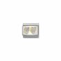 Nomination  Classic Silver Glitter Double Hearts Steel and 18k Gold 030220_01