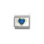 Nomination Classic Gold Blue Glitter Heart Charm 030220/07