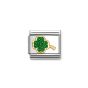 Nomination Classic Glitter Charm Gold with Enamel and Green Four-Leaf Clover - 030220_18