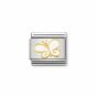Nomination Classic White and Gold Butterfly Charm 030278_03
