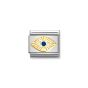 Nomination Classic Enamel and 18k Gold Sunray Bezel Charm - God Eye 030285_65