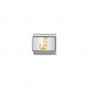 Nomination Gold and Zirconia Classic Letter Charm - J