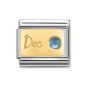 Nomination Classic Month 18k Gold December Charm Light Blue Topaz - 030519_12