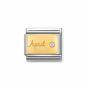 Nomination Classic 18k Gold Diamond April Birthstone Charm