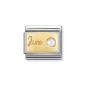 Nomination Classic 18k Gold Pearl June Birthstone Charm