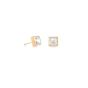 Coeur De Lion Brilliant Square Earrings Gold Crystal 0500211816