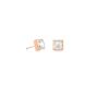 Coeur De Lion Brilliant Square Earrings - Rose Gold Crystal 500211822