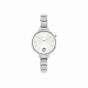 Nomination Round Silver Tone Cubic Zirconia Charm Watch - 076033_017
