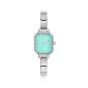 Nomination Watch Rectangular Silver with Turquoise Green Dial