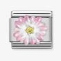 Nomination Composable Classic Symbols - Sterling Silver Enamel and Cubic Zirconia Rose Pink Flower