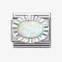 Nomination Classic Silvershine Diamond Oval White Opal Charm
