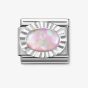 Nomination Classic Silvershine Diamond Oval Pink Opal Charm