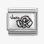 Nomination Classic Composable Link - Rose Flower Charm Sterling Silver June