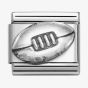 Nomination Classic Oxidised Rugby Ball Silver Charm - 330101_72