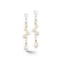 Coeur De Lion Dancing Freshwater Pearl Earrings - White Bicolour