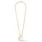 Coeur De Lion Necklace Amulet Spikes Square White Jade - Gold - 1200101416
