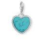 Thomas Sabo Charm Pendant, Turquoise Heart 1468-404-17