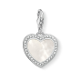 Thomas Sabo Charm Pendant - Mother of Pearl Sparkling Heart 1472-030-14