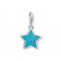Thomas Sabo Charm Pendant - Silver and Turquoise Star 1532-404-17