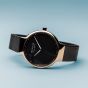 Bering Ladies Max Rene Polished Rose Gold and Black Watch 15531-262