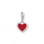 Thomas Sabo Charm Pendant - Red Heart with Filigree Dots