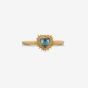 Rachel Jackson Electric Love Adjustable Blue Topaz Heart Ring Gold