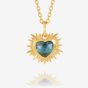 Rachel Jackson Electric Love Blue Topaz December Birthstone Heart Necklace Gold EGHN5BTGP