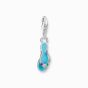 Thomas Sabo Charm Pendant - Turquoise Flip Flop with Zirconia 2025-914-7