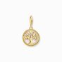 Thomas Sabo Gold Plated Tree of Love Charm with White Enamel - 2057-427-39
