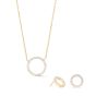 Coeur De Lion Sparkling Circle Necklace  - Gold - 2057101816
