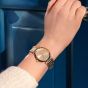 Olivia Burton Floral T-Bar Grey and Carnation Gold Bracelet Watch