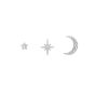 Olivia Burton Celestial North Star & Moon Silver Stud Earrings Set