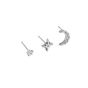 Olivia Burton Celestial North Star & Moon Silver Stud Earrings Set
