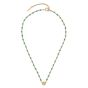 Olivia Burton Minima Bee Green and Gold Plated Beaded Charm Necklace - 24100172