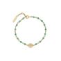 Olivia Burton Minima Bee Green and Gold Plated Beaded Charm Bracelet - 24100175