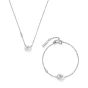 Olivia Burton Classic Hex Interlink Silver Tone Bracelet & Necklace Gift Set. Item code 24170001