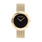 Calvin Klein Twisted Bezel Black and Gold Watch - Mesh Bracelet 25200012