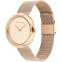 Calvin Klein Twisted Bezel Rose Gold Watch - Mesh Bracelet 25200013